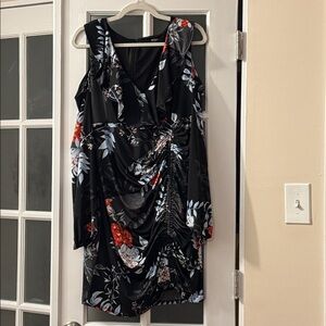 GUESS black floral dress
